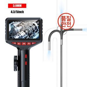 3.9MM 양방향 굴절 내시경 1080P HD 조향식 카메라 (4.3/5인치 모니터 포함 자동차 벽 엔진 구멍 측정용)