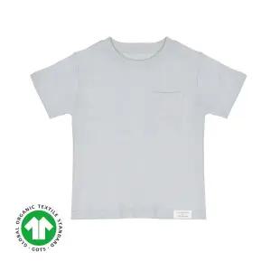 [쁘띠램프]오가닉 아동 슬럽 블루그레이 반팔 티셔츠