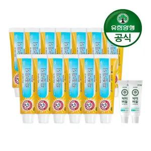 [유한양행]암앤해머 덴탈케어 오리지날 베이킹소다 치약 100gx13개+여행용 치약 20gx2개