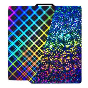 디어포머-밤부 랩 X1/X1C/X1E/P1P/P1S/P2S/A1용 3D PUE PES 효과 빌드 플레이트 밤부 프린터용 레인보우