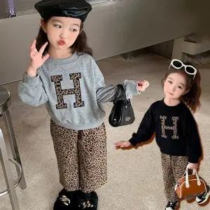 H레오파드 아동 긴팔맨투맨 상하복세트 205606 (WFGX5JW)