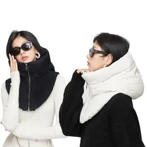 마리수 겨울 패딩 바라클라바 후드 넥워머 여성 방한 모자