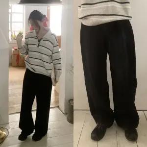 [모코블링] 다크 블랙 밍크 데님팬츠 #청바지 #흑청데님 #데님팬츠 #와이드핏 #밍크기모 #기모바지 #겨울바지