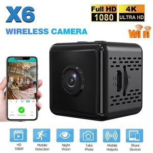 X6 미니 IP 카메라 WiFi 스포츠 HD 1080P 무선 보안 감시 내장 배터리 야간 투시경 스마트 홈 마이크로 캠