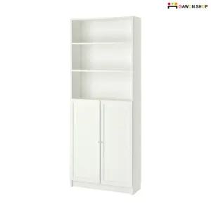 BILLY/OXBERG 도어가 있는 여닫이 수납장/책장 (80x30x202cm)