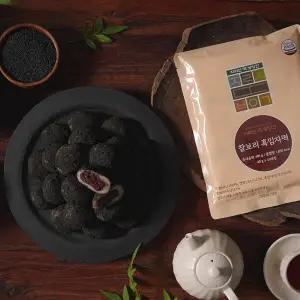 전통 방앗간 찰보리 흑임자떡 국내산 HACCP 개별포장 40gx30개 굳지않는 전통떡 간식