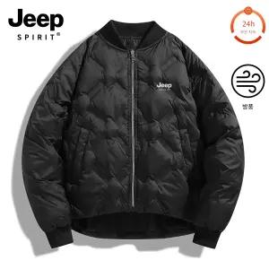 JEEP SPIRIT 겨울 따뜻한 방풍 재킷 남녀공용 오버핏 누빔 패딩점퍼