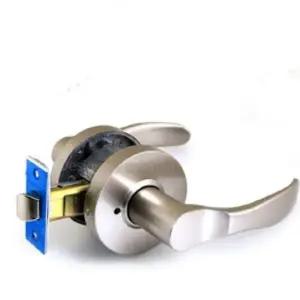 방문 도어락 레버형 버튼식 그레이 욕실 도어락 손잡이 교체 화장실