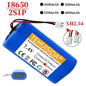 7.4V 배터리 18650 리튬이온 팩 2S1P XH2.54 플매트 카펫 러그 포함 2600mAh 3000mAh 충전식 + PCB