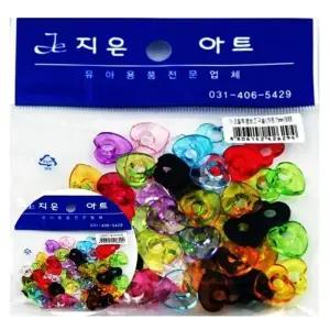( )아크릴 비즈 하트 구멍 15mm 아크릴비즈 키링부자재 구슬부자재