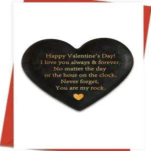 남편 아내를 위한 오젠사이 재미있는 돌 모양 발렌타인 데이 카드 영감을 주는 기념품 u2019s 장식 선물