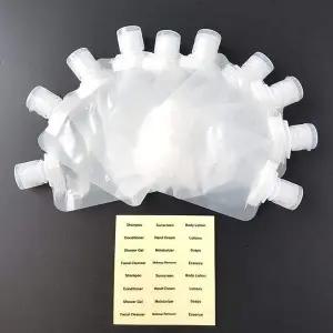 [콩심팥심]여행용 화장품 소분 파우치 10개 세트 샴푸 공병 소분통