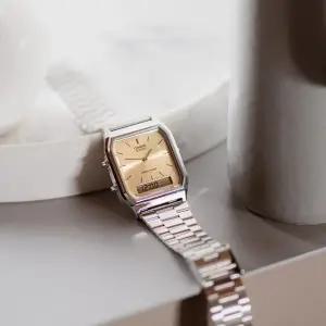 [카시오]아나지디 남녀공용 커플 손목시계 피치 사각 메탈시계