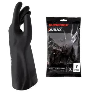 슈퍼덱스 듀락스 천연라텍스 두꺼운 공업용 내화학 장갑 신나용 내산 내유 산업용 정비용 연구실용 안전장갑 해루질 낱개 1세트