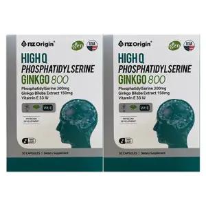 엔젯오리진 하이큐 포스파티딜세린 징코 800mg x 30캡슐 2개 써클 380114