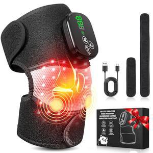 열과 진동이 있는 비아치 무릎 마사지기, 이완을 위한 온열 보호대, 무릎, 팔꿈치 및 어깨용 무선 전기 패드, 남성, 여성, 아빠, 엄마를 선물