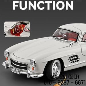 1:18 메르세데스 벤츠 호환 300SL 슈퍼카 합금 모델 자동차 장난감 다이캐스트 주조 소리와 빛 14세 이상용