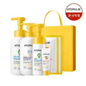 아토팜 키즈 목욕놀이 선물세트 (샴푸 460ml 1개 + 바디워시 460ml 1개 + 페이셜 클렌저 150ml 1개)