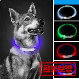 충전식 LED 개 목걸이 빛나는 빛나는 애완견 개 목걸이 Usb 개 목걸이 밤 3 가지 모드 Led 빛 빛나는 손실