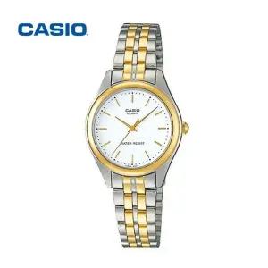 [신세계라이브쇼핑]카시오 LTP-1129G-7A 클래식 여성 아날로그 콤비 메탈 손목 시계