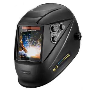 CE 전문 용접 헬멧 트루 컬러 4 센서 자동 차광 용접 마스크 넓은 시야 TIG MIG MAG 용접기용