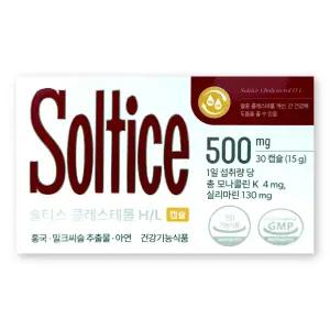 솔티스 콜레스테롤 H/L 500mg X 30캡슐 1박스 혈중 콜레스테롤 개선 간 건강 쏠티스 soltice