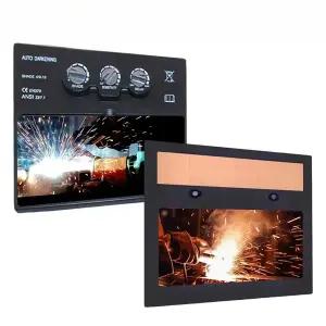 QDHWOEL 리튬 배터리 태양광 자동 차광 용접 필터 렌즈 트루 컬러 용접 마스크 헬멧용