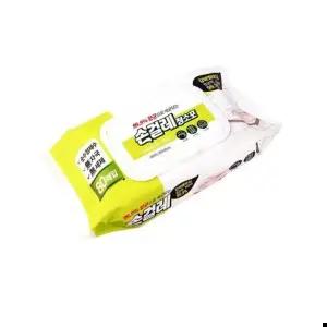 뽑아쓰는 캡형 80매입 손걸레 물티슈 청소포(약20x16cm)