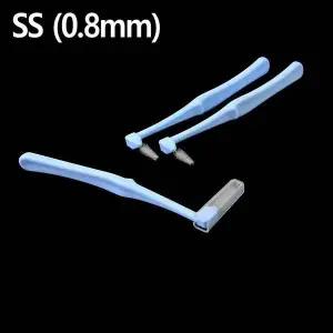치실 치간칫솔 SS 0.8mm 휴대용 어금니 3P L형 X10개
