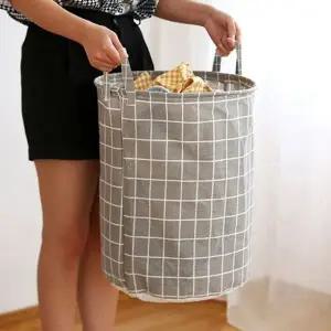 세탁용 빨래 바구니 회색 수거함 편리한 세탁용품 홈바스켓 (WFK7P46)