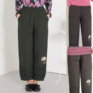 [엄마옷 로즈맘] 우준꽃자수털안감패딩바지