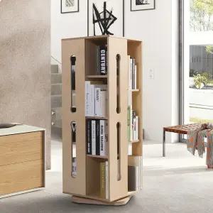 VONI 자작원목 회전책장