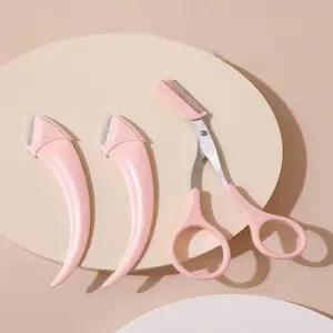 눈썹 정리 칼 10개 + 숱가위 2개 풀세트 다듬기 뷰티소품 WFLPA0Y