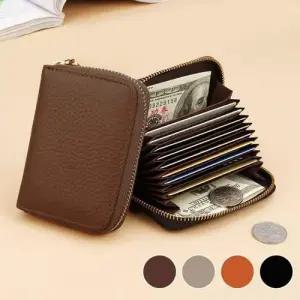 남여공용 카드 지페 수납 전체 자크 깔끔 디자인 지갑 WF66094