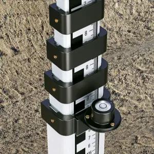 알루미늄 스타프 측정 막대자 양면 폴대 측량 눈금자