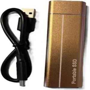 SHL-R320 M.2 휴대용 SSD 4TB 외장 하드 드라이브 타입-C USB 3.1 골드 메탈 하우징 Windows 7/10/11