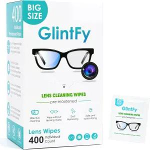 안경용 GlintFy 렌즈 물티슈 5.1 ×5.9 ？ 400개(사전 보습 독립 포장 안전 긁힘 없음 안경