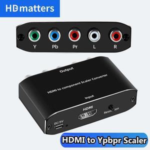 HDMI to 컴포넌트 스케일러 1080P RGB Ypbpr 비디오 컨버터  기능 포함  PS5  Xbox용 입력을 출력으로 변환