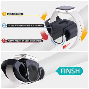 자전거 시계 마운트 실리콘 핸들 바 거치대, 범용 스마트워치 스탠드, TOMTOM, TicWatch, SUUNTO