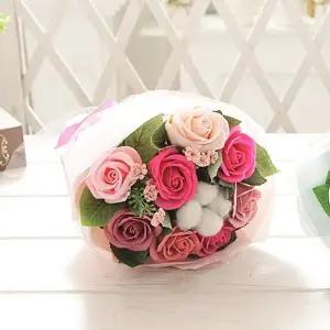 CO 코튼 로즈 꽃다발 핑크 로즈데이 성년의날 (WFKIK5M)