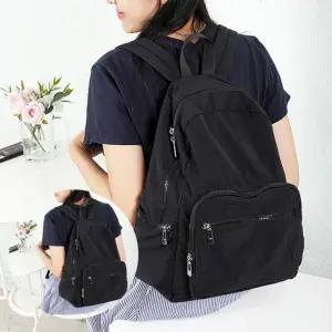 라운드 지퍼 포켓 백팩 소풍가방 경량 배낭 캐주얼 여행용 여성 가방