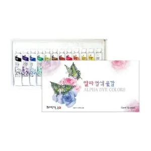 알파 염색물감 7.5ml 12색 미술용품 세트(1개입) (WFKGOCT)