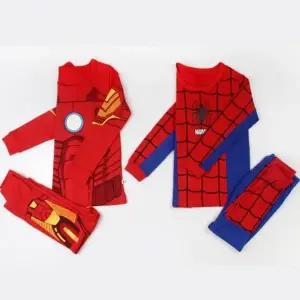 고품질 아이언맨 스파이더맨 코스튬 캐릭터 긴팔 아동 실내복 (WFKGGF1)