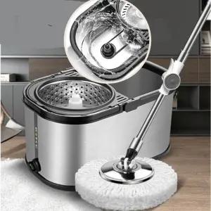 바닥 청소용 물걸레밀대 스텐 회전식 밀대걸레 통돌이 세척 탈수