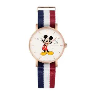 [신세계라이브쇼핑]크로마농 MICKEY28 RW WH 미키마우스 여성용 나토 밴드 시계 28mm