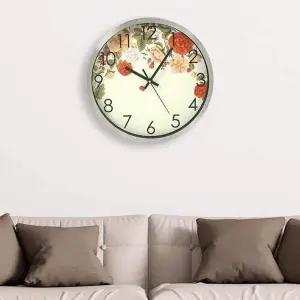 원형 CYQ316W1 벽시계(실버) 저소음벽시계 예쁜벽걸이시계