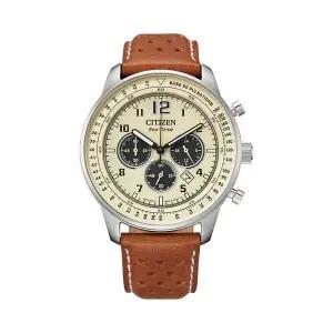 [신세계라이브쇼핑]시티즌 CA4500-16X 에코드라이브 크로노그래프 남성 가죽 시계