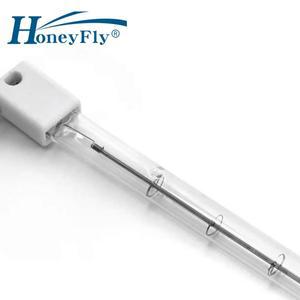 HoneyFly 2개 투명 IR 히터 램프 350mm 1000W 220V SK15 근적외선 할로겐 페인팅 건조용