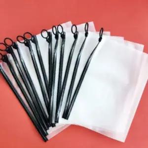 일회용 파우치 행사 판촉물 흥보물 지퍼팩 반투명 블랙링