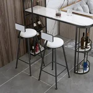 셀레네 화이트 바텐의자 패브릭 블랙스틸 (WFHJLCQ)